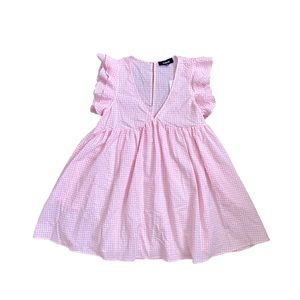 Aakaa Pink Gingham Dress